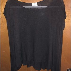 Urban Outfitters Grey distressed hem t shirt